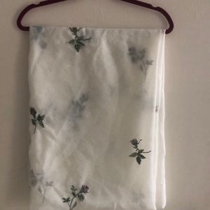 Waverly purple rose embroidered applique sheer cream curtains. 5 single …